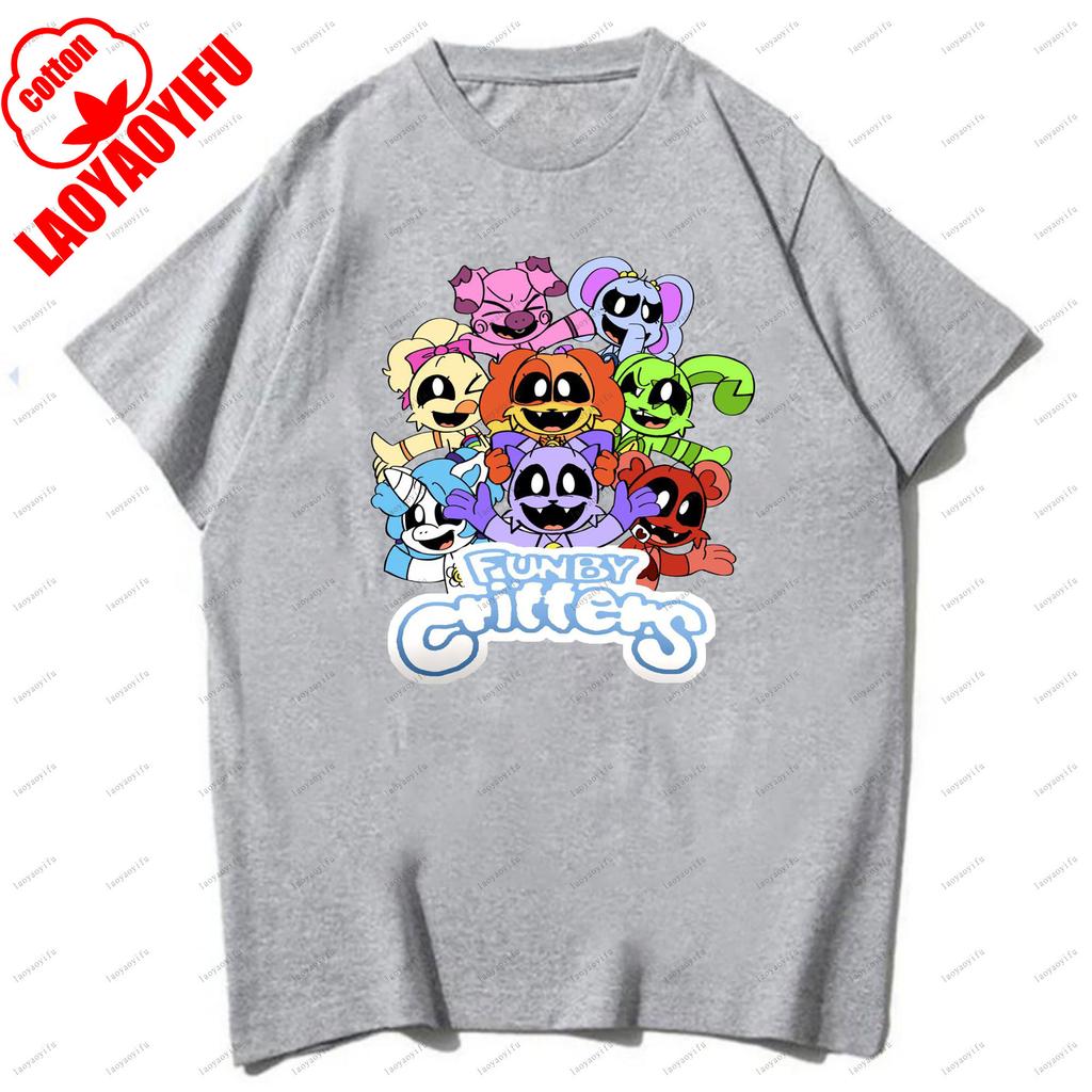 Smiling Critters T-shirts Breathable Camisetas Harajuku Tops Men T Shirt Casual for Daily Wear and Casual Outings