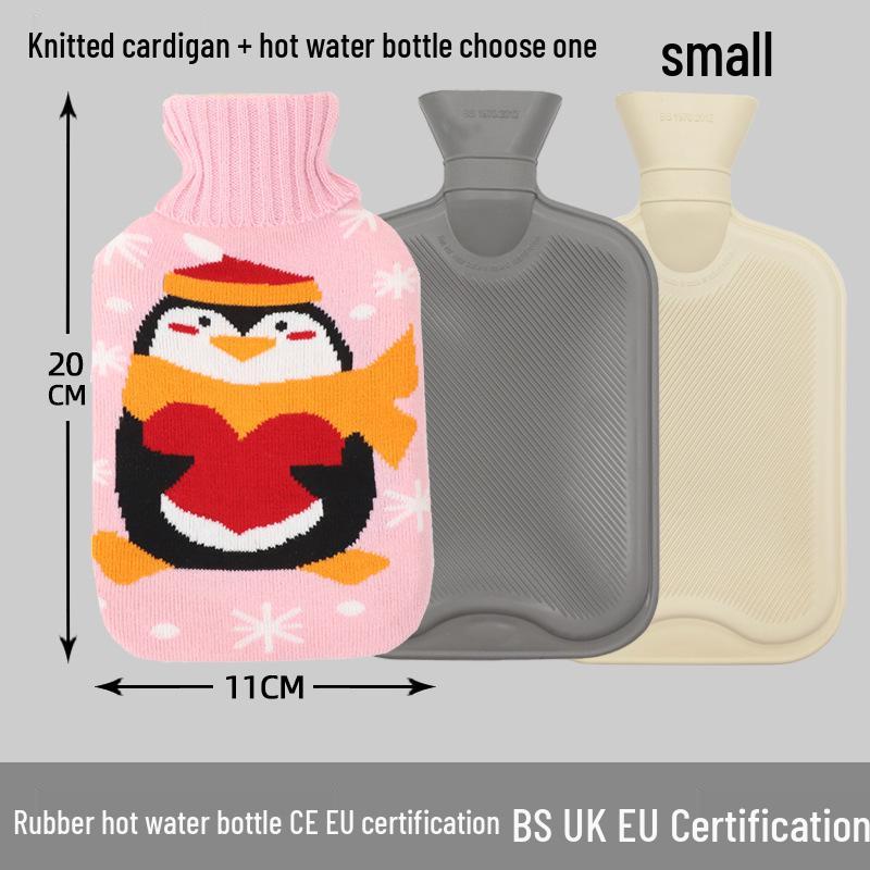 Explosion-Proof Hot Water Bottle: Rubber Design for Stomach and Feet, Long-Lasting Warmth