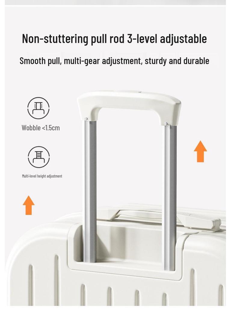 Прочный чемодан-тележка большой вместимости с кодовым замком и универсальными колесами