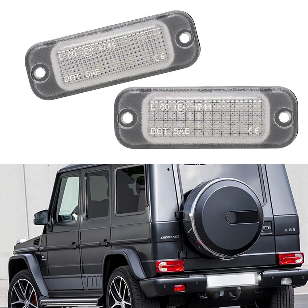 Для Mercedes Benz G-класса первого поколения W463 2013-2018 и G-класса второго поколения W463A 2019 светодиодная подсветка номерного знака без ошибок