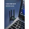 WiFi USB-адаптер 1300 Мбит/с, двухдиапазонный 2,4 ГГц/5 ГГц, WiFi-донгл, USB3.0 высокоскоростной, 802.11AC, 4-антенный беспроводной приемник, не требует драйверов