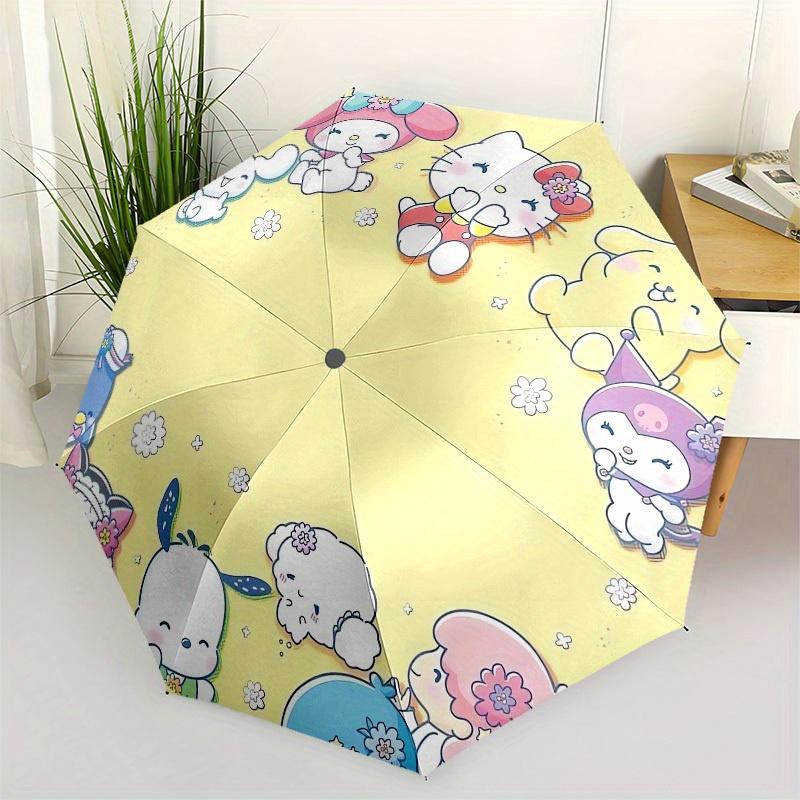 1 шт. Круглый зонт Hello Kitty Friends с пластиковой ручкой, подходит для всех сезонов, для дома, путешествий, улицы. Sanlio281