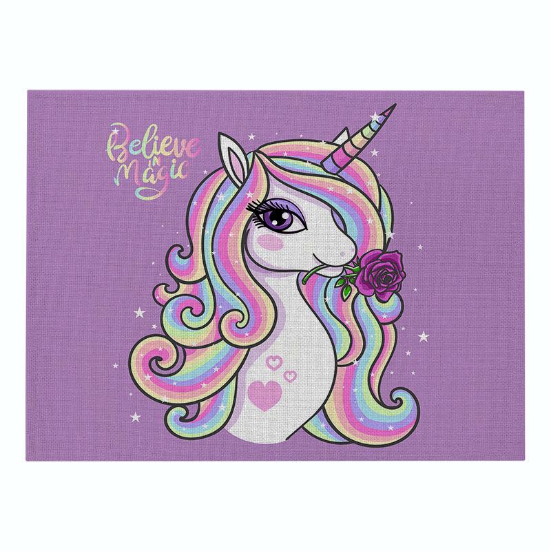 Nordic INS Cartoon Unicorn льняной коврик для стола нескользящий термостойкий коврик для стола подставка под стакан для напитков кухонные принадлежности