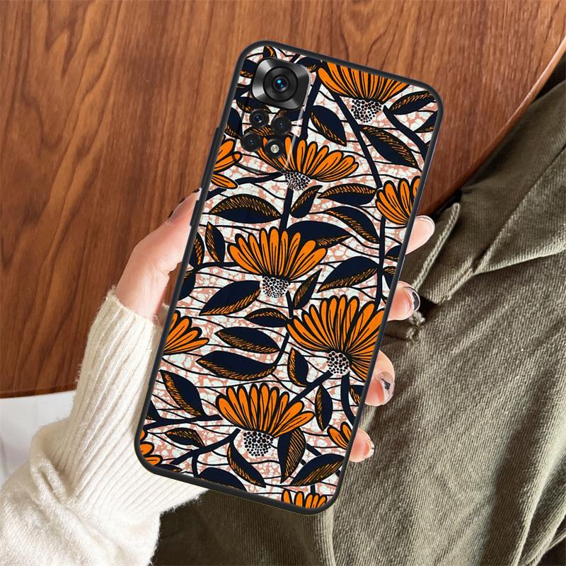 Чехол-принт из ткани в африканском стиле для Xiaomi Redmi Note 14 Pro 13 12 11 10 15 Pro Plus Redmi 13 C 15 10C 12C 14C 15C