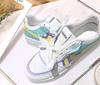 Весенне-осенняя модная новая повседневная удобная дышащая спортивная обувь с круглым носком на толстой подошве и случайными буквами на верху