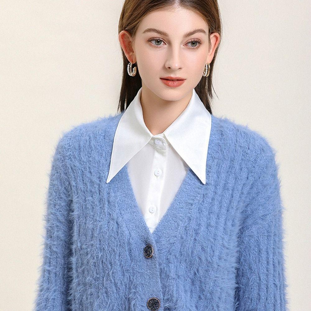 Модная съемная классическая хлопковая блузка с лацканами, рубашка с ложным воротником, накладной воротник, аксессуары для одежды