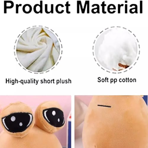 Pou Alien Plush Toy 22cm Cartoon Anime Stuffed Animal Pet for Kids, Bedroom Decor, Birthday Christmas Gift for Boys Girls Fans