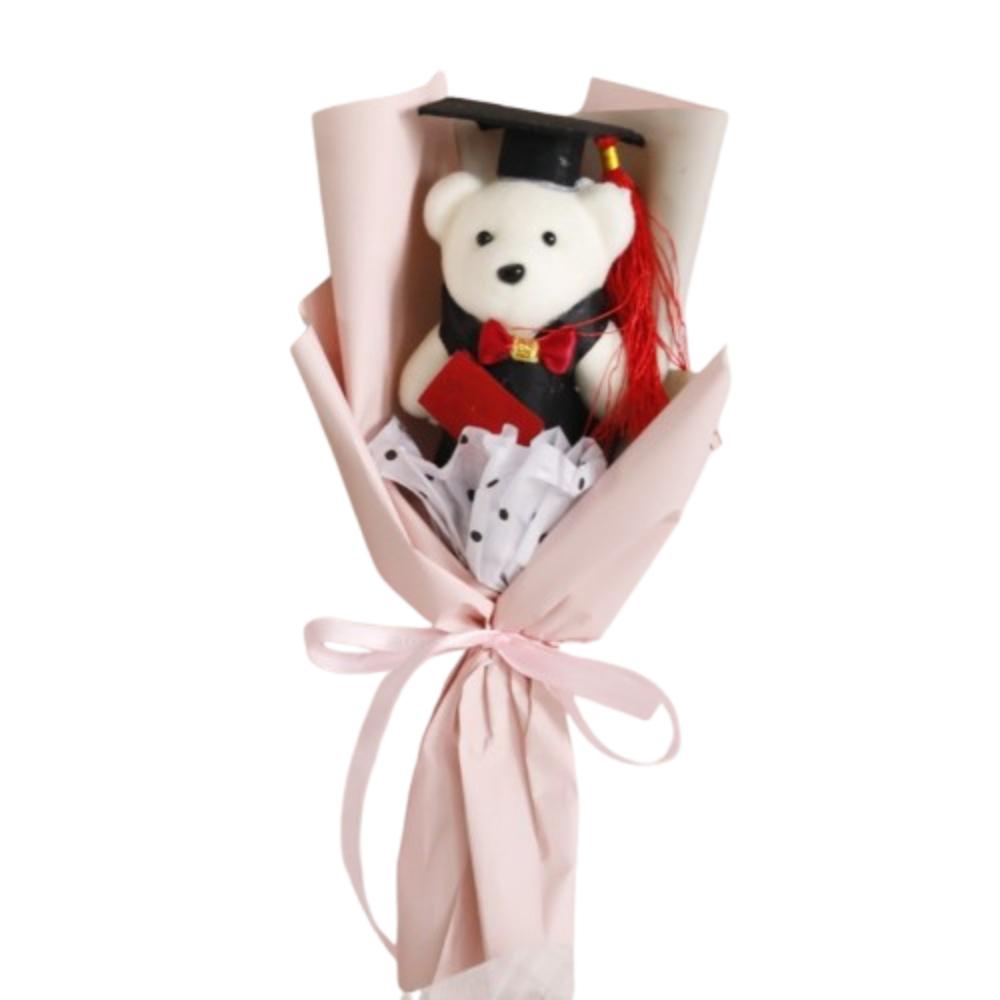Cartoon Graduation Bear Plush Toy Stuffed Simulated Bear Doll Bouquet  Girlfriends