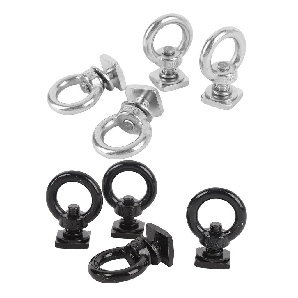 T Bolt Eye Nut Kit Stable Support Stainless Steel T Track Mount Tie Down High Hardness for Holding Tie Down Straps