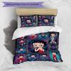 3pcs Duvet Cover Set (1*Duvet Cover + 2*Pillowcase, Without Core), Betty Boop Print Bedding Set, Bedroom Decor, All‑Season, Birthday Gift