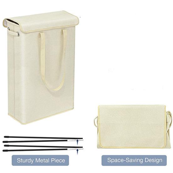 Yousheng Laundry Storage Bag with Ergonomic Handle Foldable Design Dustproof Large Capacity Clothes Organization Laundry Basket