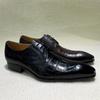 Мужские роскошные оксфорды из итальянской кожи коричневого/черного цвета на шнуровке, свадебные, деловые, формальные, новая мода