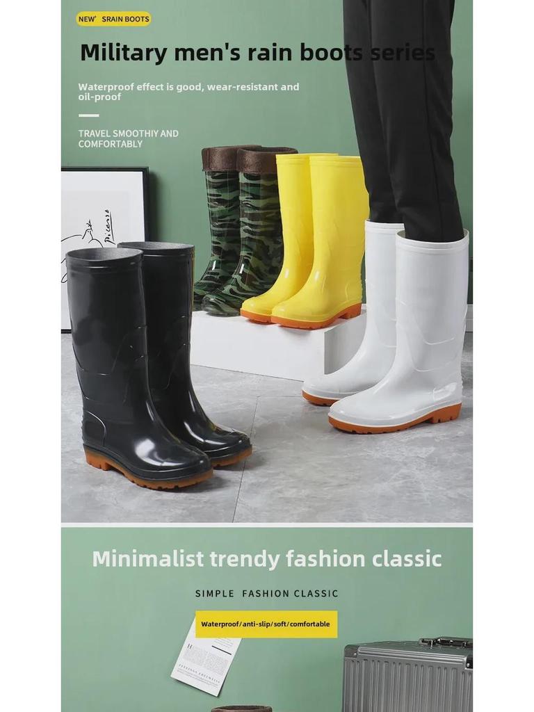 Мужские высокие резиновые сапоги для работы и рыбалки