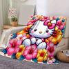 1шт. Плед Hello Kitty с цветочным узором - Идеально подходит для дома, офиса или использования на улице - Идеальный подарок Ideaz0411242