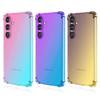 Прозрачный чехол-градиент радужного цвета для Samsung S2 Ultra Edge, для Galaxy S24 FE S23, ударопрочный чехол из мягкого силикона с усиленными углами