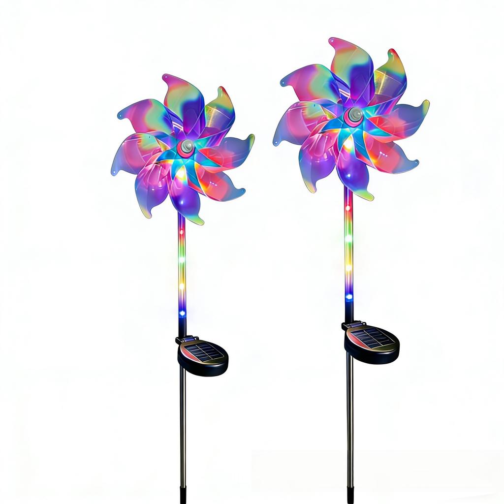 Xiaomi 1/2pcs Solar Windmill Light LED Artificial Flower Lights Used For Outdoor Yard Lawn Light Garden,Lawn,Fence,Pathway Decoration