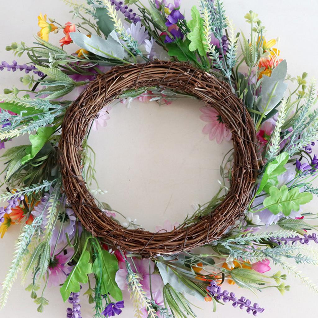 Artificial Flower Wreath Spring Wreath Decoration for Front Door Farmhouses Garden for Wedding Party Decoration