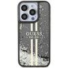 Guess Guhcp15Llfcsegk Iphone 15 Pro 6.1 Czarny/Black Hardcase Liquid Glitter Gold Stripes