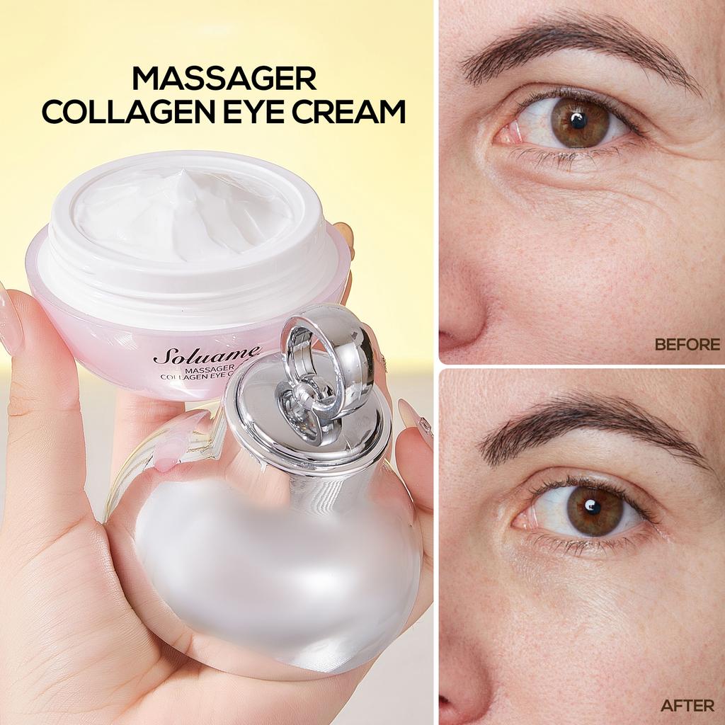 Collagen Eye Cream - Hydrating & Firming Eye Contour, Gentle Care for Eye Area, Lightweight Gel Texture for Smooth Skin less