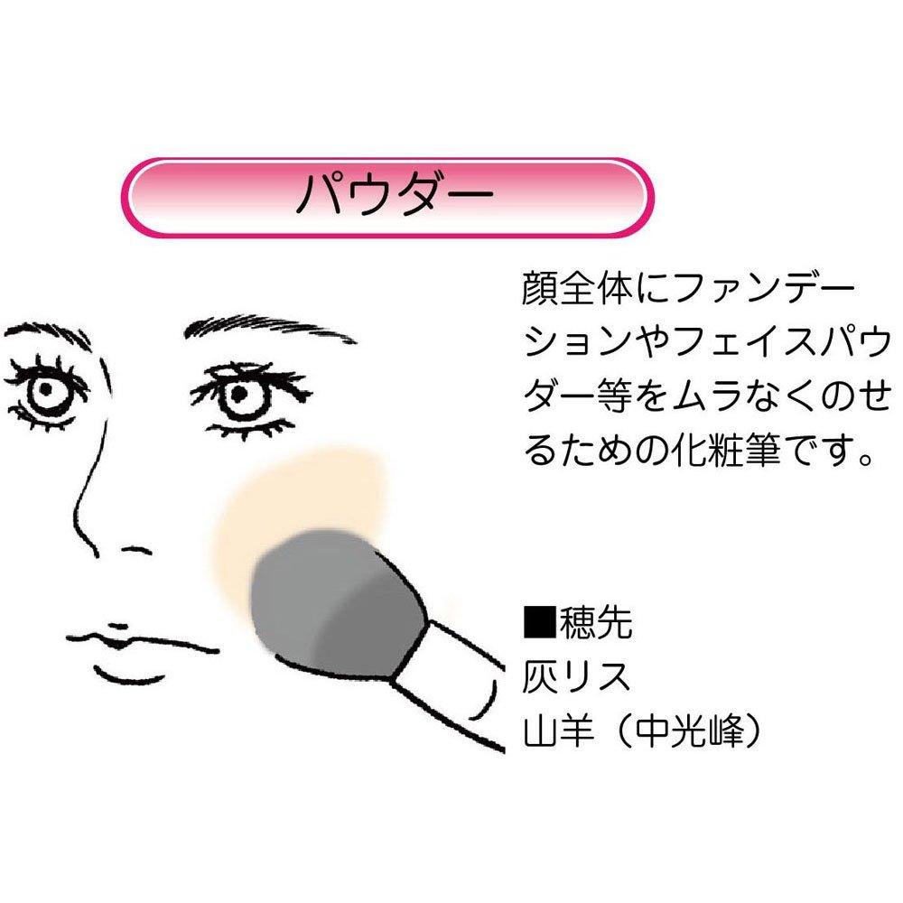 Кисть для макияжа Akashiya High Grade Type Powder Cheek Black Axis H1-BG