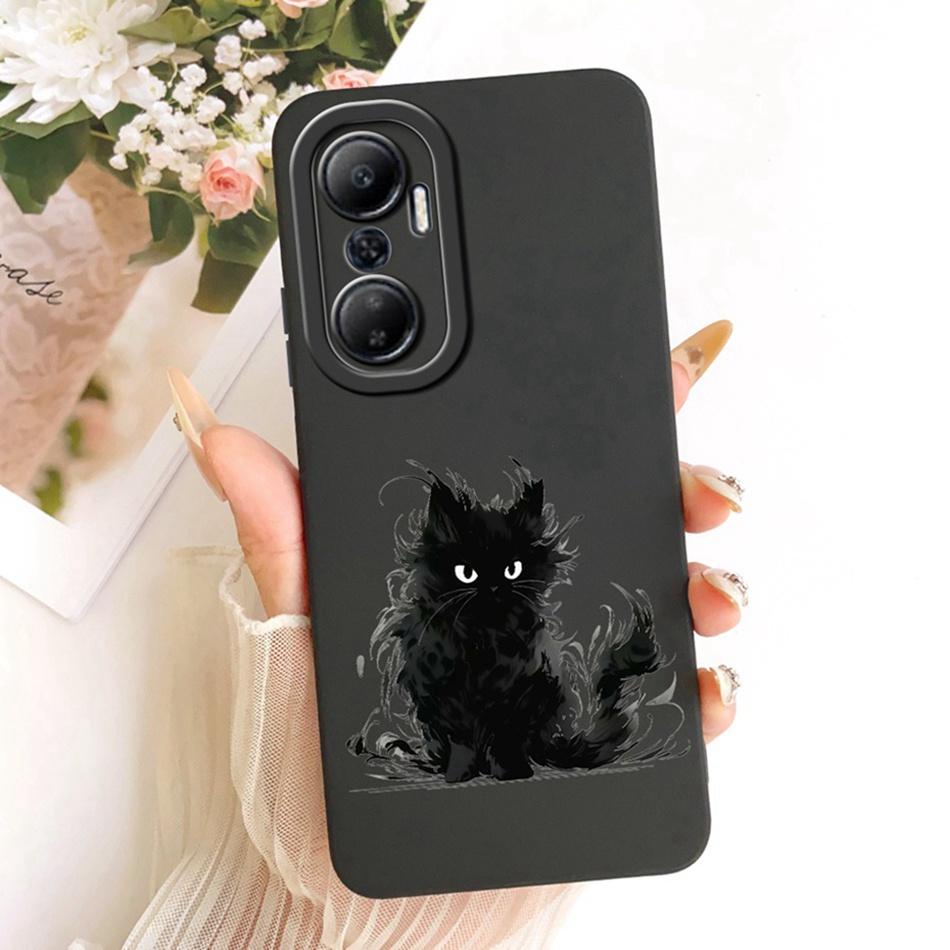 For Infinix Hot 20 20Play Cute Cat Flower Cartoon Phone Case For Infinix Hot 20 Play Hot20 4G Soft Silicone Covers Bumpers