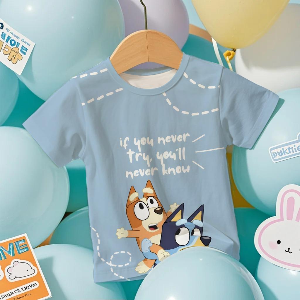 Fashion Kids T-shirt Cartoon Dog 3D Print Kids Short Sleeves T-Shirt Loose Casual Summer Outdoor Boy and Girl Tees Tops