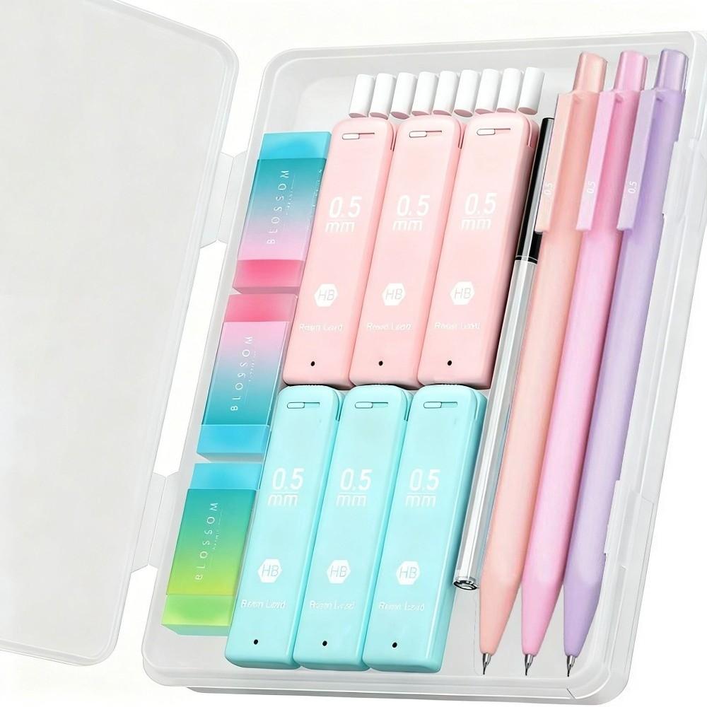 16pcs 0.5/0.7mm Mechanical Pencil Set HB Drafting Pencils Kit Automatic Pencils  School Office