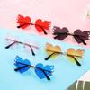 UV400 Protection Flame Love Sun Glasses Rimless Party Favor Eyewear for Women & Men