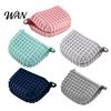Baking Gloves 2Pcs Silicone Oven Mitts Heat Resistant Thick Grid Pattern Non-Slip for Microwave Kitchen Accessory Temperature Clip