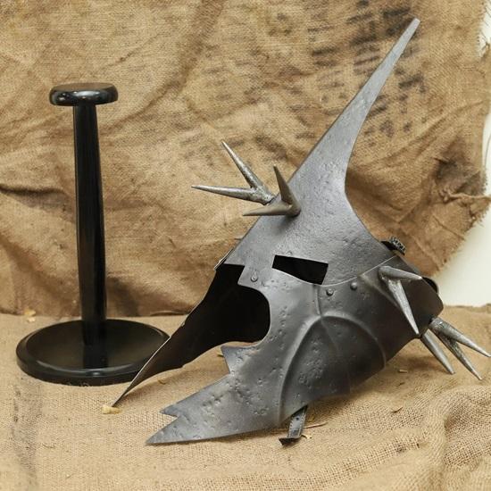 Witch King Helmet Black Gauntlets LOTR Nazgul Armor Replica Dark Fantasy Cosplay Display Set
