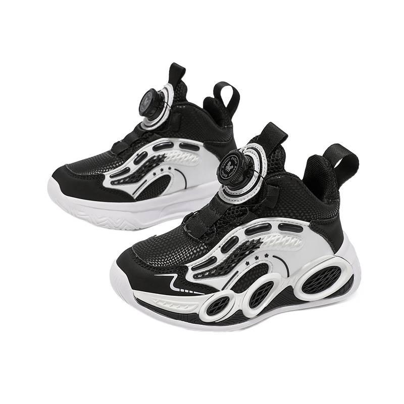 Children's basketball shoes and boys' shoes 2025 autumn new leather waterproof boys' sports shoes non-slip and versatile trendy shoes