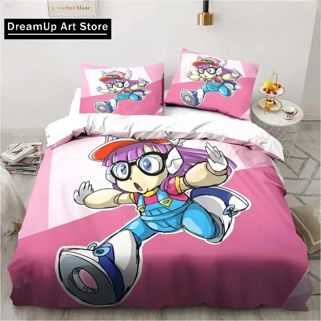 3D Мультяшный DR S-Slump Арале Комплект постельного белья Милый пододеяльник Покрывало для кровати С наволочкой Размер: Двуспальный Односпальный Queen King Для мальчиков Взрослых Домашний