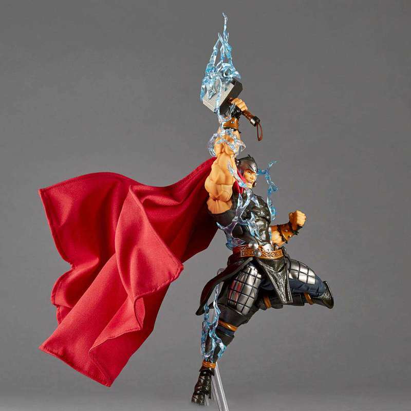 In Stock Kaiyodo Revoltech Thor Joint Enhanced Version Action Figure Thors Ko Anime Figure Birthday Desktop Decoration