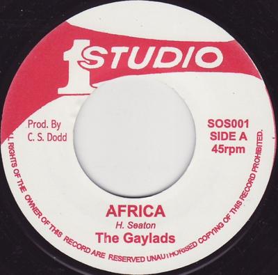 7-дюймовая пластинка GAYLADS - Africa SOS001 Studio One UK Регги, Ска и Даб Б/У