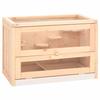 VidaXL Hamster Cage 60x35,5x42 Cm Solid Fir Wood, Hamster House, Rat Cage, Gerbil Cage, Mouse Cage, 172378