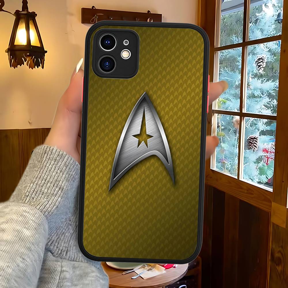 Star T-Trek Movie Logo Silicone Matte Phone Case For Iphone 13 14 15 16 Pro Max 11 12 X Xs Max Soft Cover