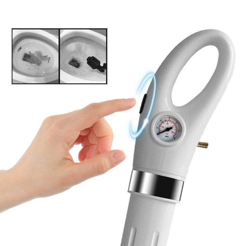 Automatic Toilet Plunger with 4 Heads High Pressure Pump Cleaner Powerful Air Blasters Dredge Drain Sink Air Blasters