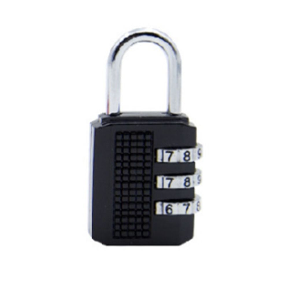 Lock 3 Dial Digit Password Lock Dormitory Cabinet Lock Backpack Zipper Lock Luggage Padlock