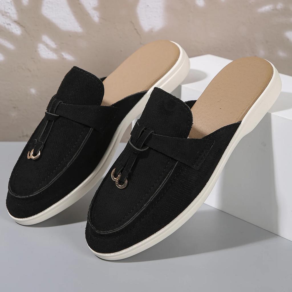 Новые повседневные туфли-лодочки на плоской подошве с замком и кисточками, модные женские туфли на одинарной платформе, брендовые тапочки с металлической пряжкой, удобная обувь без шнуровки