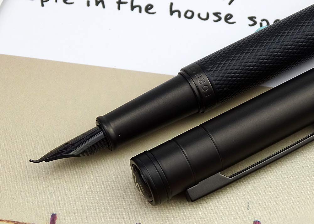 Перьевая ручка Black Forest, специальное перо, тонкое, среднее, жирное, металлическая подарочная коробка, Hongdian (0,7-1,2 мм)