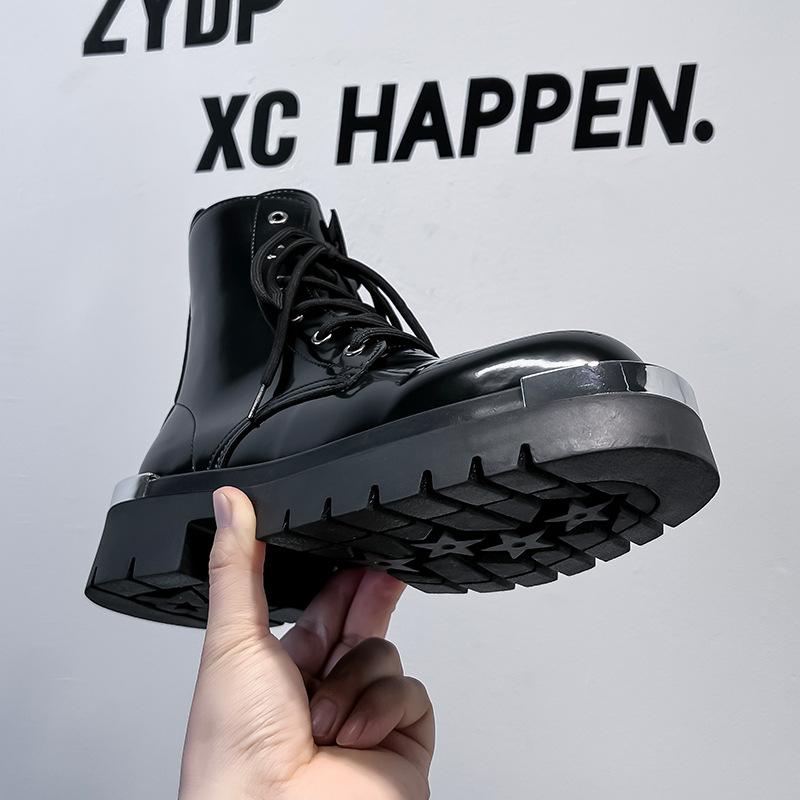 Мужские ботинки мартинс 2024 новая осенняя новинка британский стиль платформа рыцарские короткие ботинки универсальные рабочие ботинки 70056-A