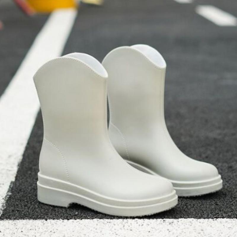New ArrivalS Open Run Women S Minimal Rain bootS Mid caSual 4colorS