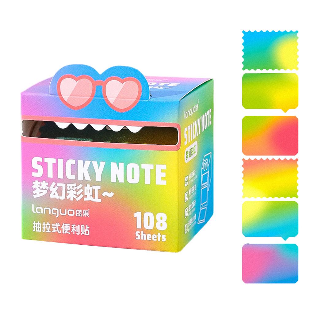 Прозрачные выдвижные блокноты для заметок самоклеящиеся 105 листов 108 листов для школы, офиса, дома, общежития