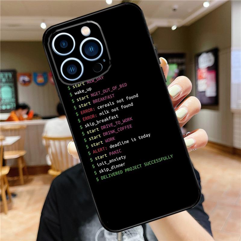 Programming Languages Case For iPhone 17 16 14 13 12 11 15 Pro Max Mini Plus 16e 17 Air Bumper Cover Accessories