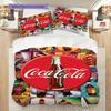 Cocacola Refreshment Sip Threepiece Set 1 Duvet Cover 2 Pillowcase Without Core Christmas Birthday Gift Soft And Comfortable