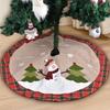 1PC With Snowman and Santa Claus Print Home Linen Cloth New Year Tree Skirt Office Christmas Skirt Party Decorations 108cm