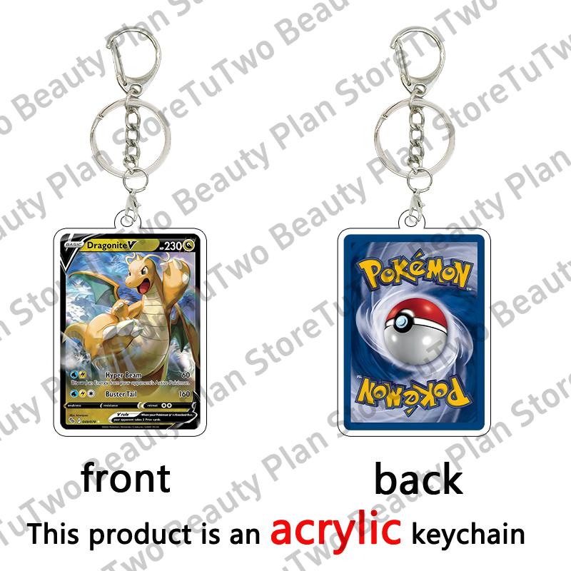 Anime Cartoon Venusaur Bulbasaur Charizard Mewtwo Pocket Monsters Acrylic Keychain Accessories Pendant Key Ring Charm Gifts Toys