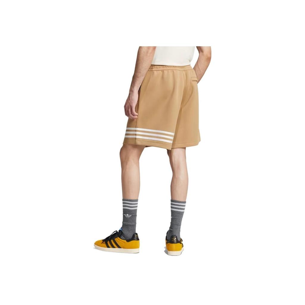 Adidas Оригинальные удобные мягкие универсальные повседневные шорты Neuclassics со шнуровкой в полоску цвета хаки для мужчин JC9940