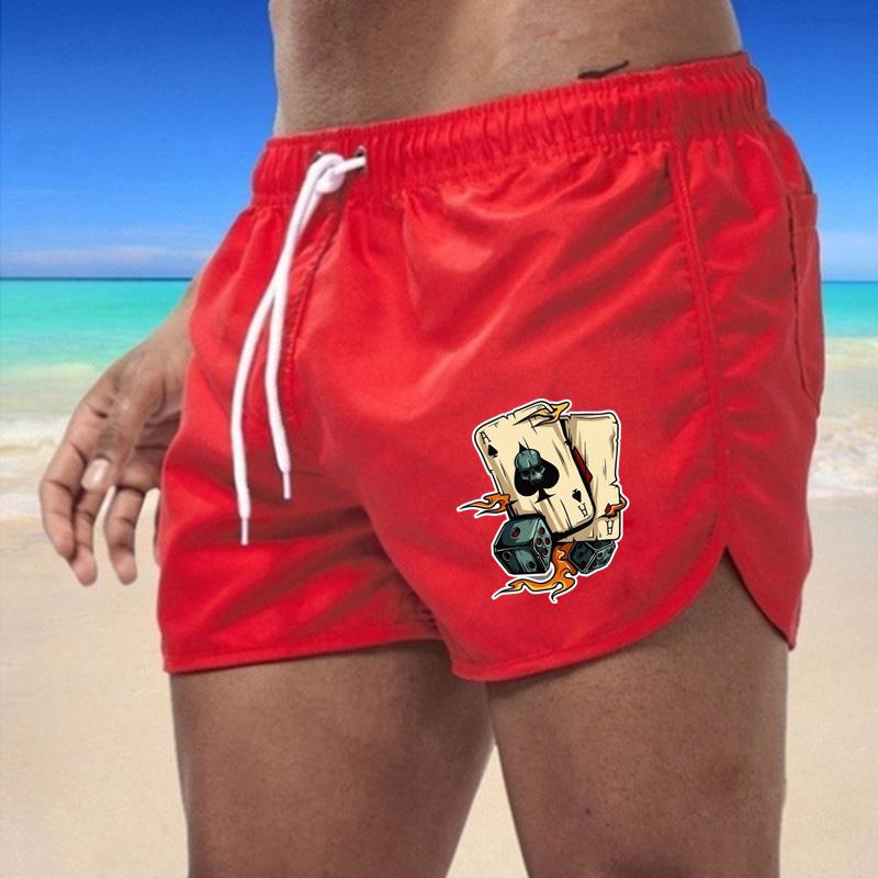 BBK-55 2025 Summer Men's Quick-Drying Swim Trunks Sports Pants Swimwear Beach Shorts Jogging Shorts