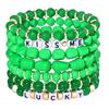 5/6/7/8 шт. браслет Shamrock набор St. День Святого Патрика Ирландские бусы из бисера со стеклянными бусинами и подвесками